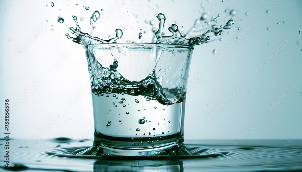 Water glass splash Water glass splash