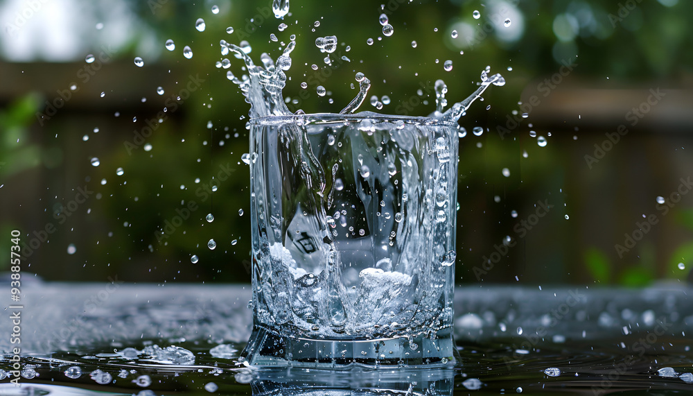 Water glass splash Water glass splash