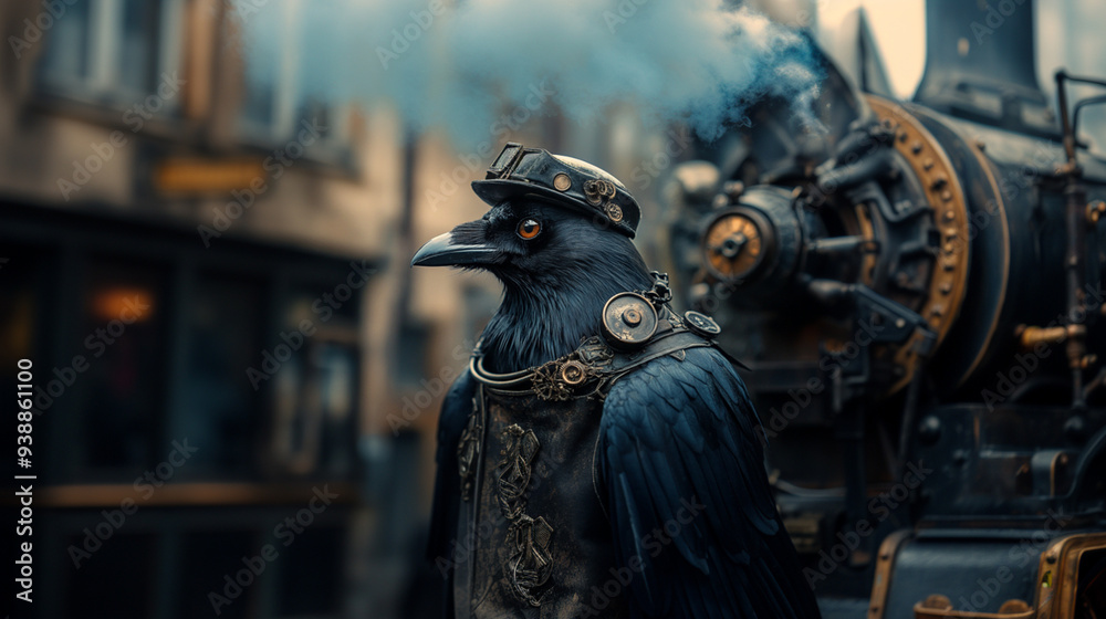 corbeau steampunk - steampunk crow - collection animaux steampunk corbeau steampunk - steampunk crow - collection animaux steampunk