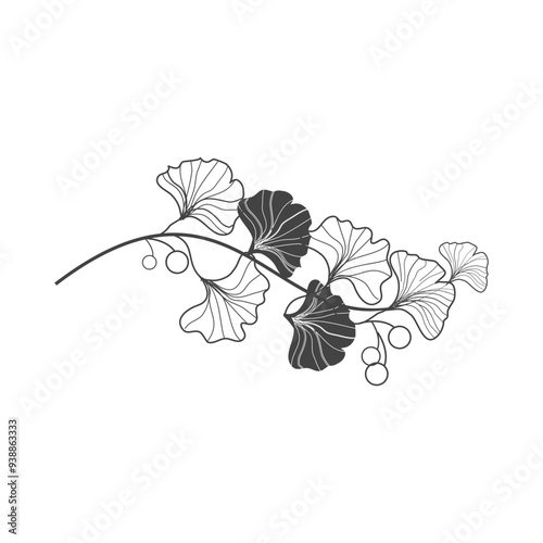 Ginko floral decoration photo