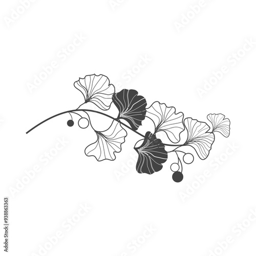 Ginko floral decoration photo