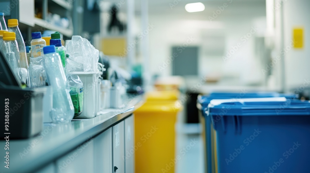 Recycling Bins in Office Setting Recycling Bins in Office Setting