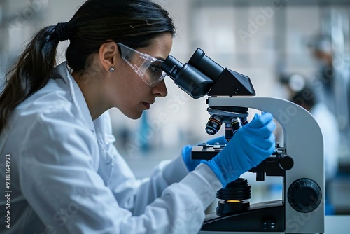 Title: Bacteriological Analysis at the Microscopic Level in a Laboratory Environment photo