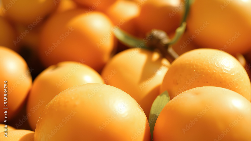 Closeup of a cluster of ripe oranges Closeup of a cluster of ripe oranges