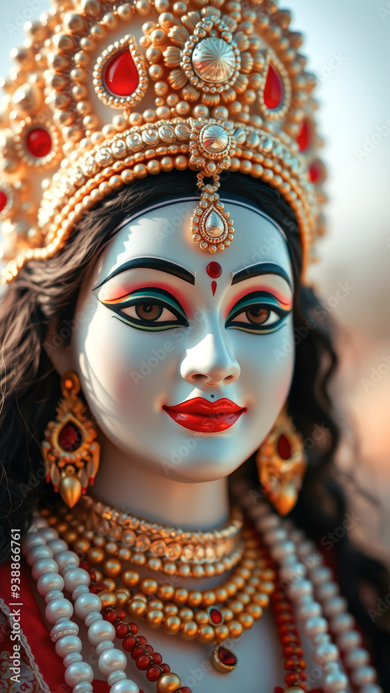 Close-up of a Hindu Goddess Statue Close-up of a Hindu Goddess Statue