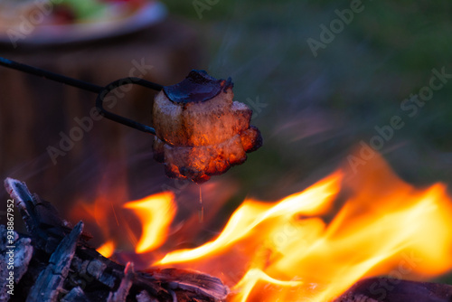 bacon in campfire photo