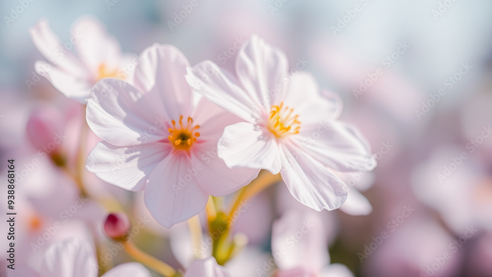 Delicate Pink Sakura Blossom Close-Up