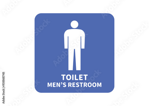 ピクトグラム: 男性用トイレ お手洗いの標識 案内用図記号のイラスト 透過素材