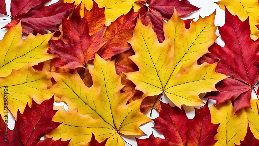 autumn yellow and red maple leaves autumn yellow and red maple leaves