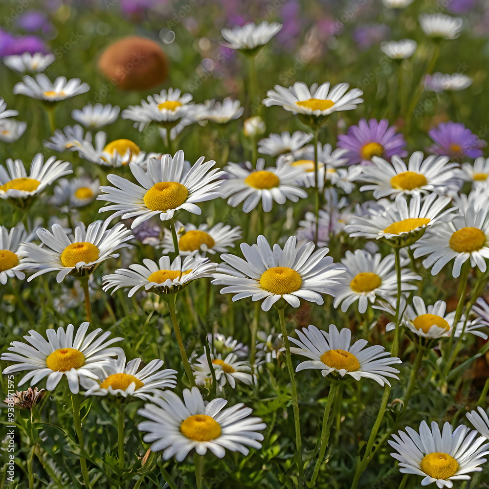 Obraz premium Nature beauty in colors meadow daisy blossom
