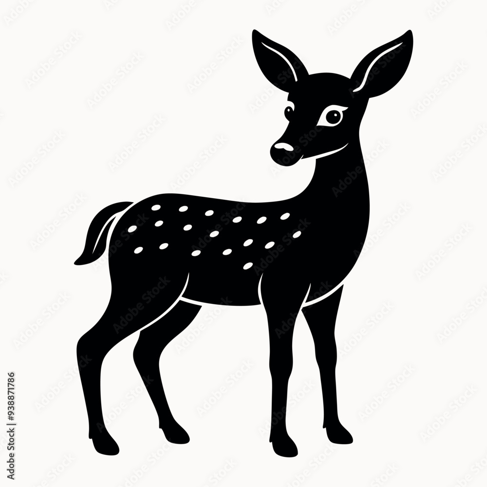 Deer silhouette vector illustration style. Deer silhouette vector illustration style.