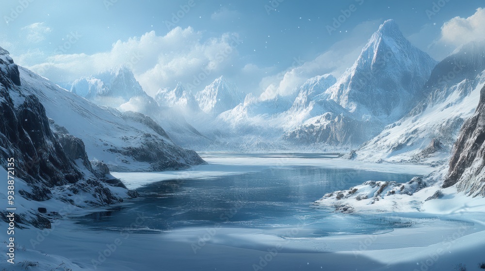 Snowy Mountain Lake Snowy Mountain Lake