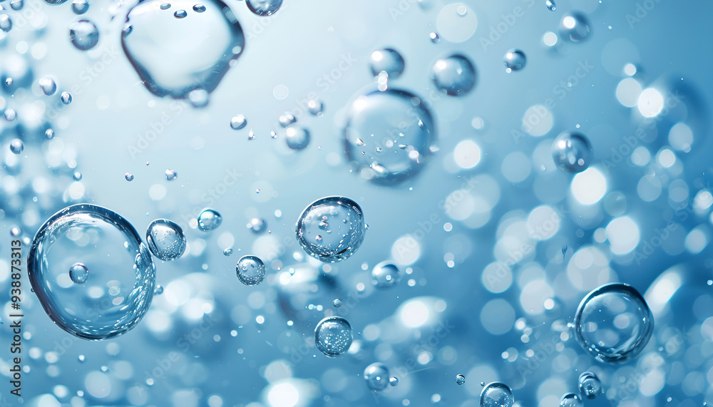 close up of bubbles in blue water close up of bubbles in blue water