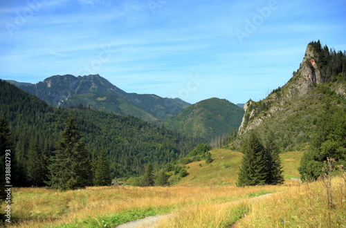 Obraz na płótnie Zawiesista Eljaszowa Turnia, szczyt, Miętusia Polana, Tatry Zachodnie, Tatrzański Park Narodowy, Kościelisko, Małopolska, Polska, Europa, w salonie