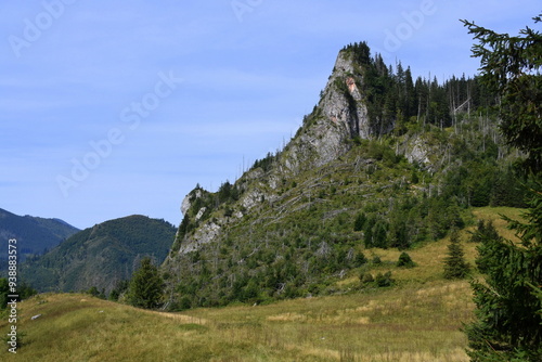 Obraz na płótnie Zawiesista Eljaszowa Turnia, szczyt, Miętusia Polana, Tatry Zachodnie, Tatrzański Park Narodowy, Kościelisko, Małopolska, Polska, Europa, w salonie