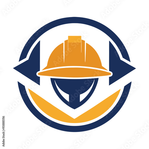 A safety-focused logo with a hard hat icon, symbolizing construction safety and professionalism