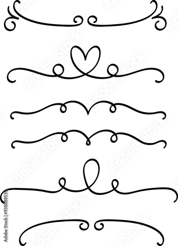  Elegant Hand-Drawn Swirl Dividers Vector Set for Creative Designs