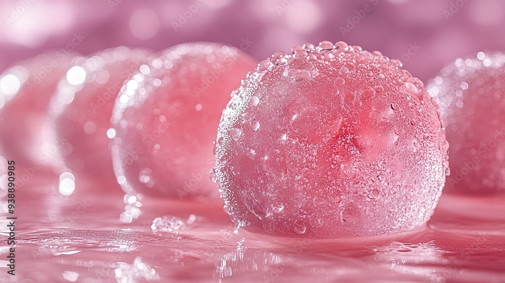 ice globes facial massager on pink background ice globes facial massager on pink background