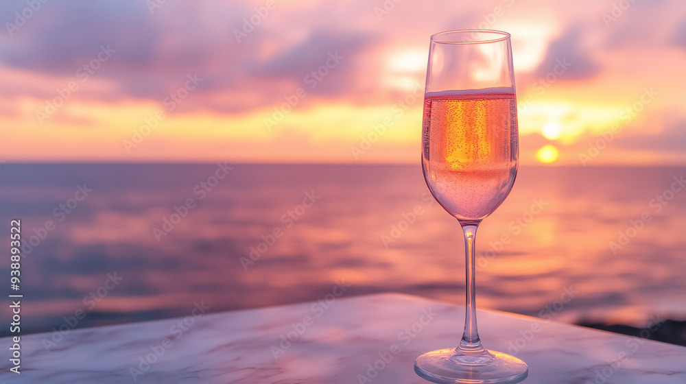A stunning scene of a glass of rose champagne against a vibrant sunset on the beach, perfect for celebrating special moments.
A stunning scene of a glass of rose champagne against a vibrant sunset on the beach, perfect for celebrating special moments.
