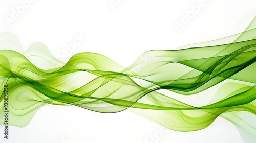 Abstract green wave background (EPS10, transparency