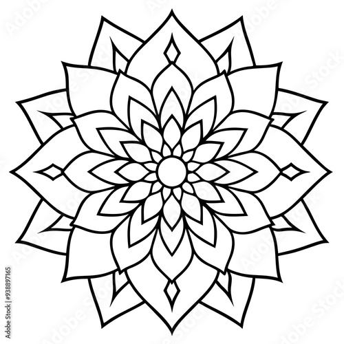 Mandala design with clean lines