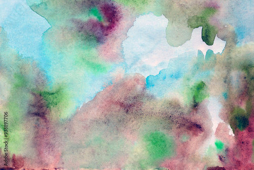 green blue gradient watercolor paper background texture