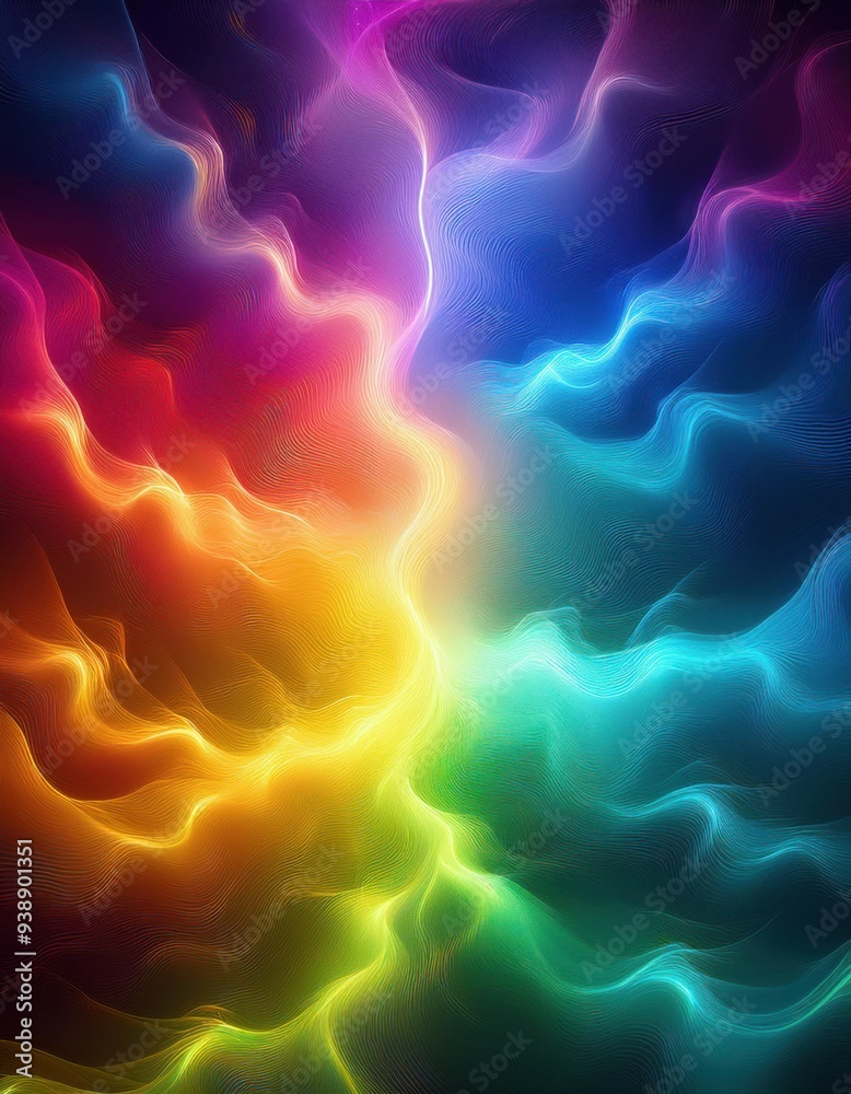 Fototapeta premium Infrared and Ultraviolet Light Spectrum in a Colorful Mist