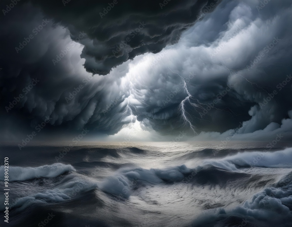 Obraz premium Stormy Skies Hidden Pain