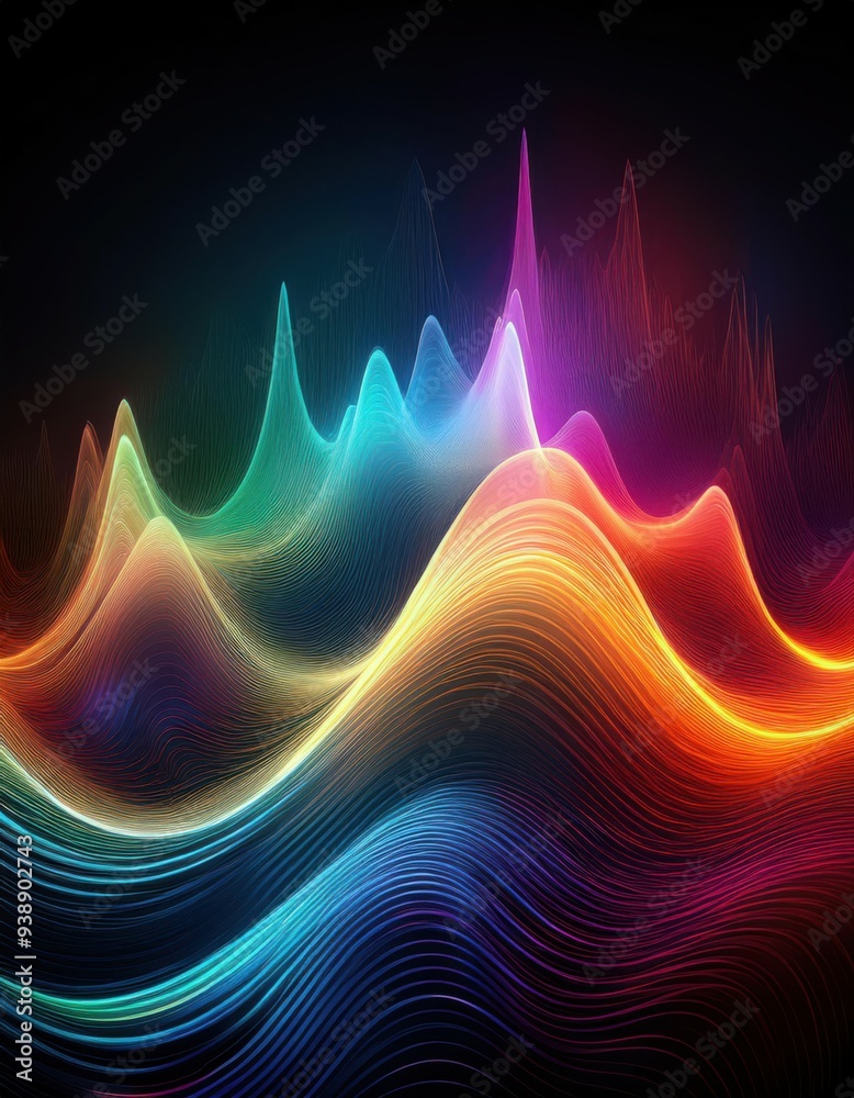 Vibrant Sound Wave Energy Pattern