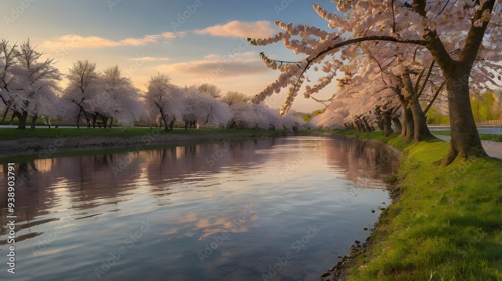Obraz premium sunrise over the river