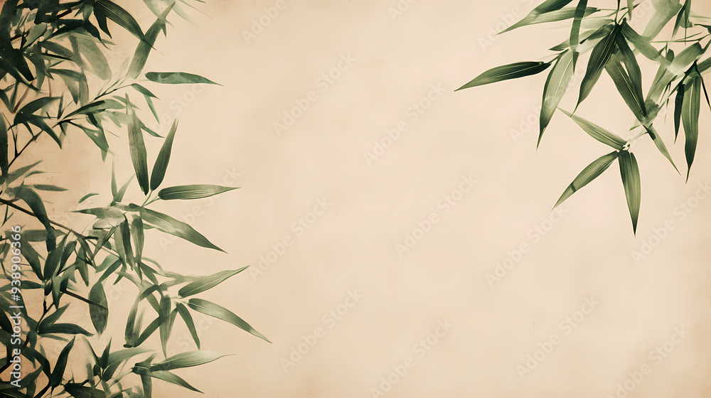 Ancient bamboo leaf decoration Ancient bamboo leaf decoration