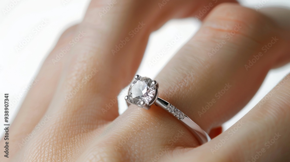 Closeup of a Diamond Engagement Ring. Closeup of a Diamond Engagement Ring.