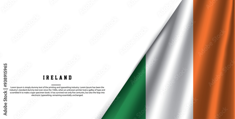 Ireland Flag national day banner design flag theme graphic art web background Abstract celebration vector illustration Ireland Flag national day banner design flag theme graphic art web background Abstract celebration vector illustration