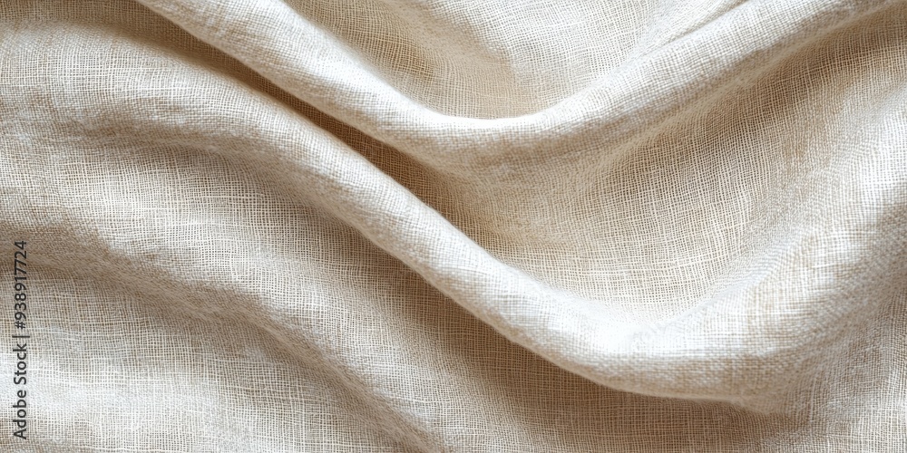 Wrinkled Linen Fabric Texture. Wrinkled Linen Fabric Texture.