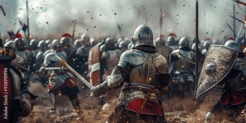medieval knight battles filming. 