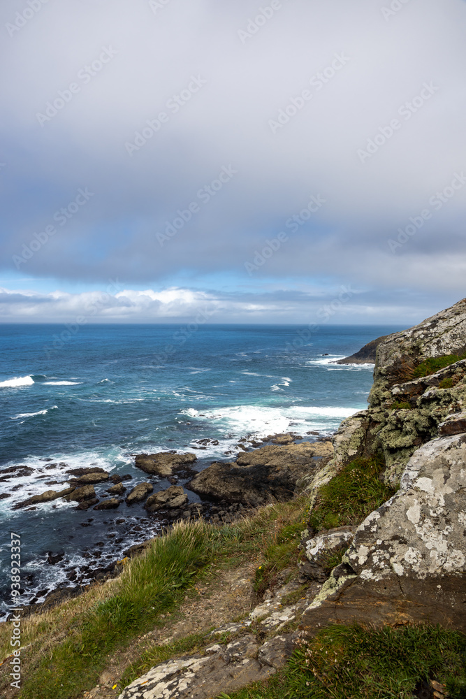 The rugged coastline near Cape Cornwall, on a sunny summer's day The rugged coastline near Cape Cornwall, on a sunny summer's day