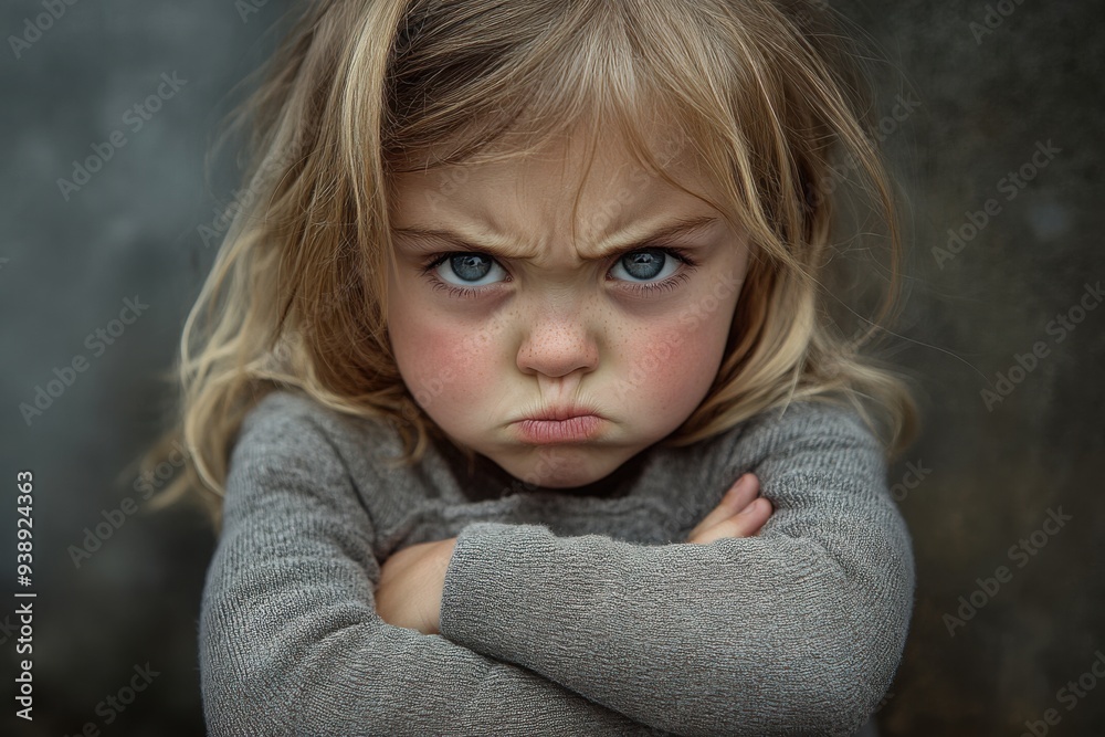 Angry Child with Intense Expression