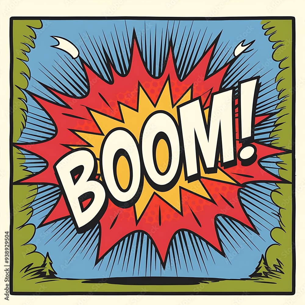 retro comic-style illustration of an explosive retro comic-style illustration of an explosive
