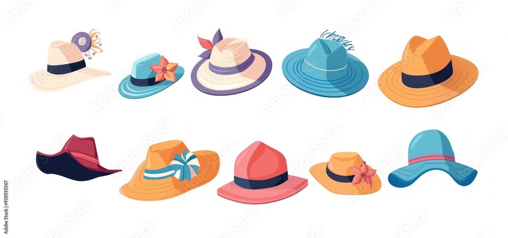 Collection of Colorful Hats