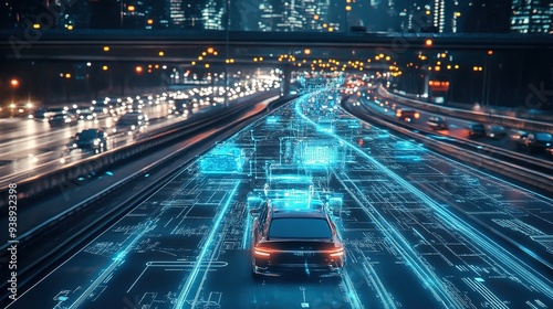 A concept image of AI driving innovation in various industries