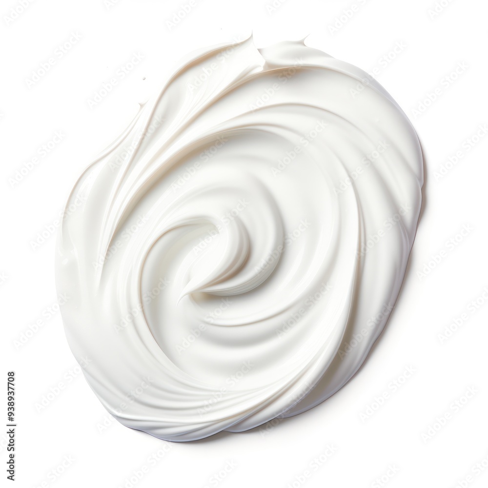 white paint brush stroke stain heavy smooth cream cosmetic skincare mask on white background white paint brush stroke stain heavy smooth cream cosmetic skincare mask on white background