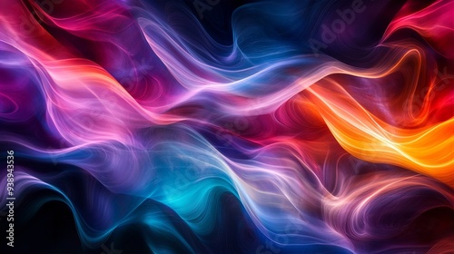 Wallpaper Mural Abstract, swirls, colors, blue, pink, gold, flowing, movement, vibrant, design, art, background, texture, light, patterns, wave, energy, colorful, modern, dynamic, visual, captivating, glossy, fluid Torontodigital.ca