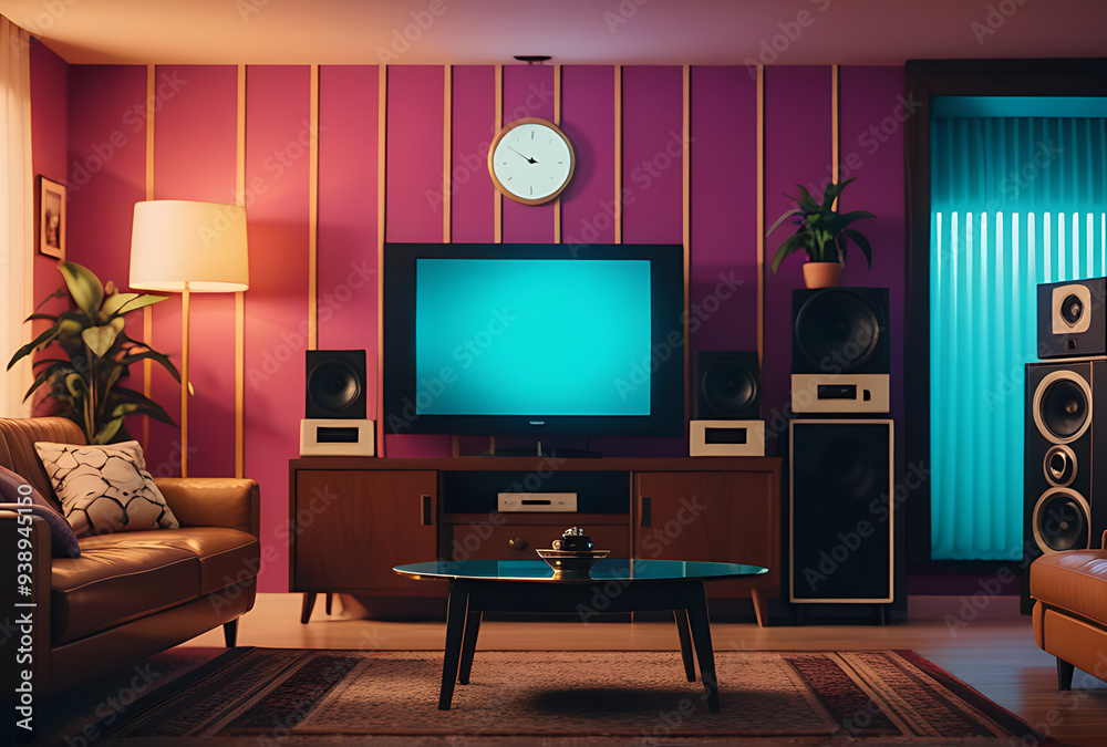 retro living room background vibe retro living room background vibe