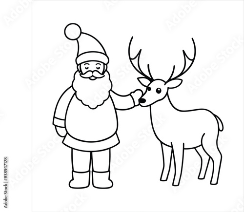 Santa Claus with festive ornaments vector.
