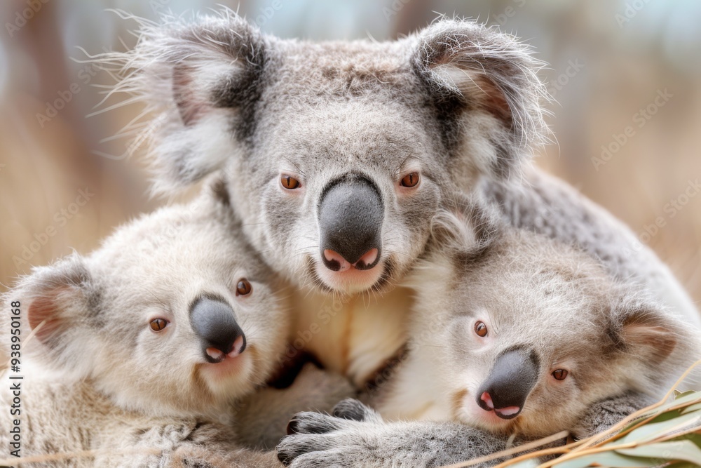 Naklejka premium a koala family
