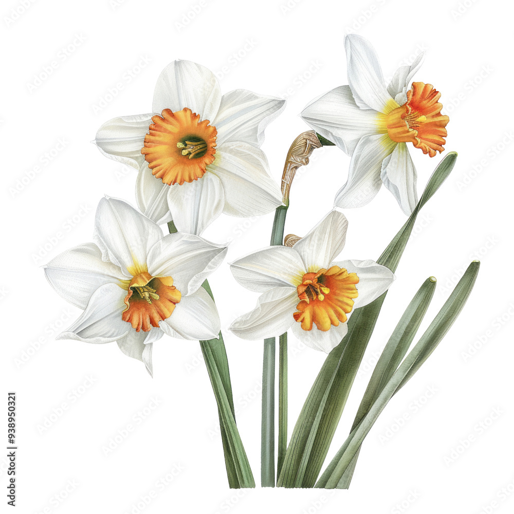 A bouquet of yellow daffodils in a vase with blooming flowers A bouquet of yellow daffodils in a vase with blooming flowers