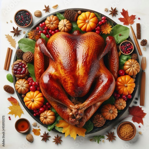 roasted chicken on a plate photo
