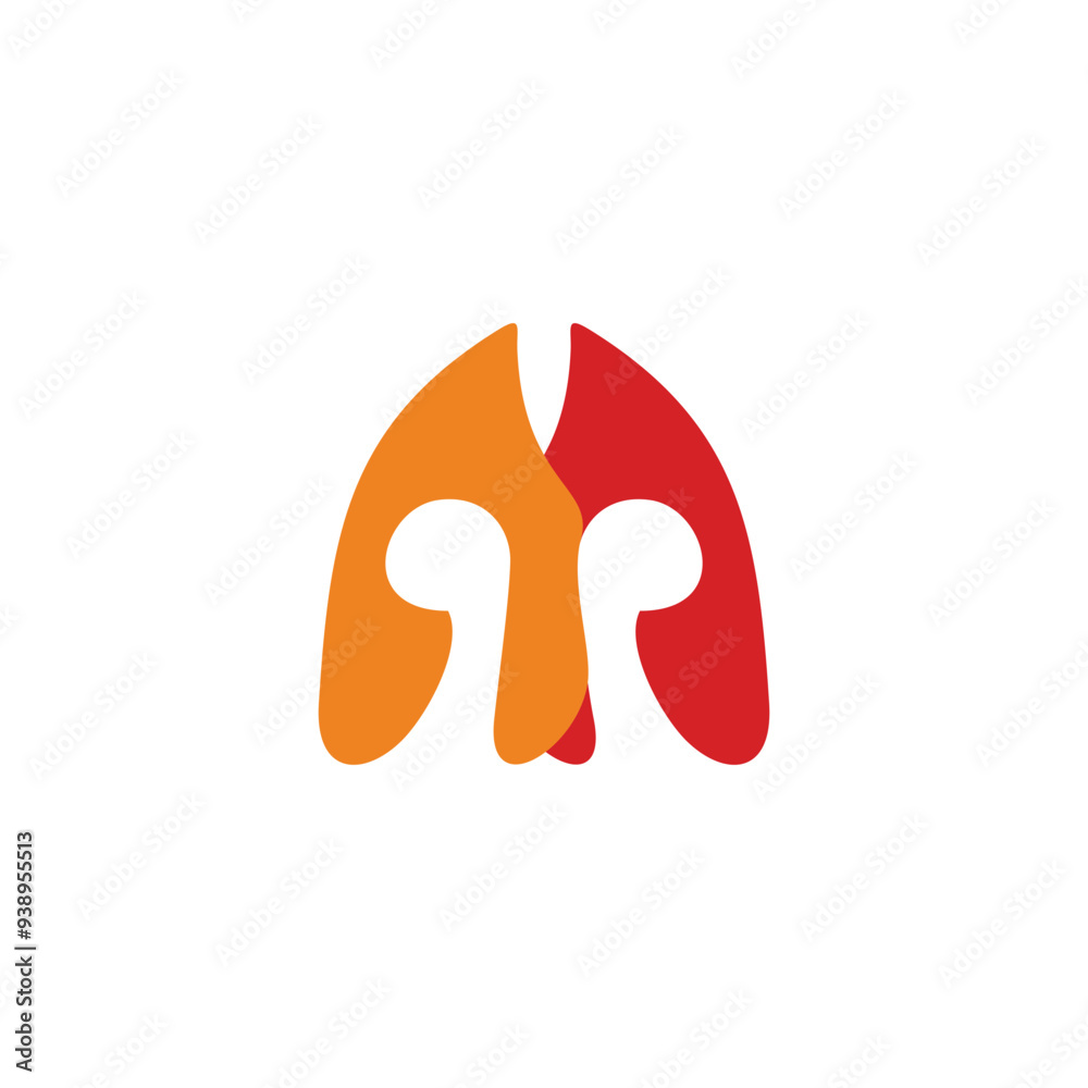 letter m abstract ancient mask simple logo vector letter m abstract ancient mask simple logo vector