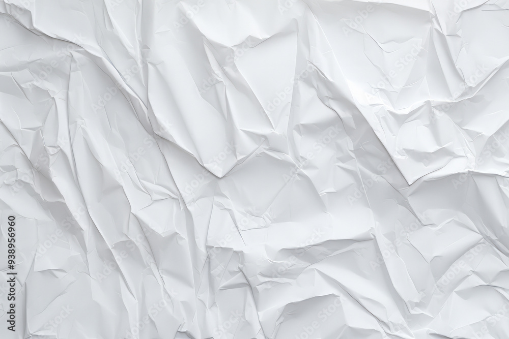 Fototapeta premium Processed collage of crumpled white paper sheet texture. Background for banner, backdrop or texture