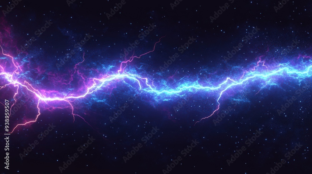 A vibrant display of electric energy in blue and pink colors, set against a dark cosmic background, perfect for creative projects. A vibrant display of electric energy in blue and pink colors, set against a dark cosmic background, perfect for creative projects.